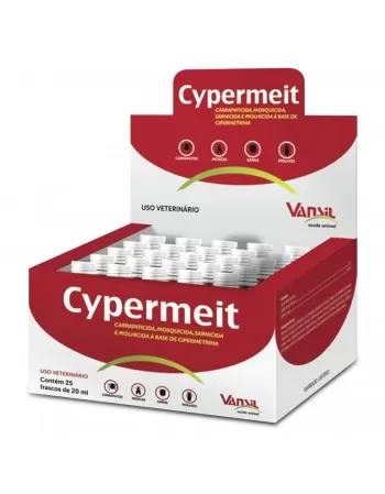 Cypermeit Antiparasitário com 25 Frascos 20ml Vansil