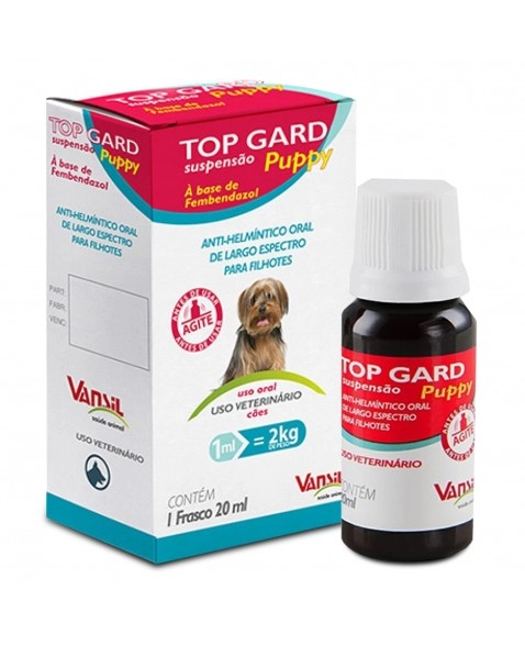 Top Gard Puppy Suspensão Vermífugo 20ml Vansil