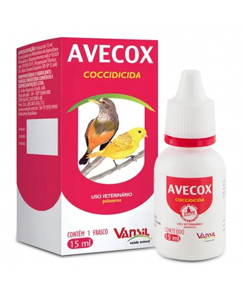 Avecox Solução Oral 15ml Tratamento de Coccidiose para Aves Vansil