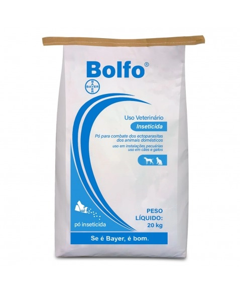 Bolfo Pó Inseticida 20Kg Anti Pulgas Moscas e Piolhos Bayer Elanco