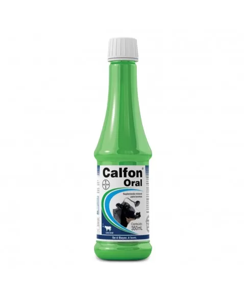 Calfon Oral 350ml Suplemento Mineral Cálcio para Bovinos Bayer Elanco