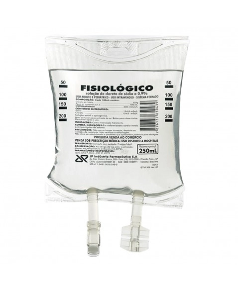 Bolsa De Soro Fisiológico 0,9% Com 250ml JP