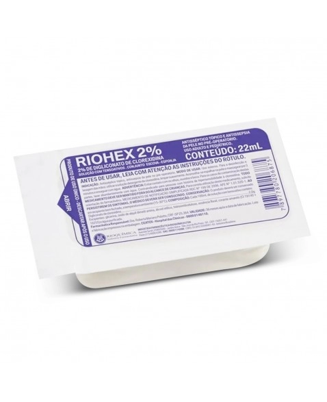 Escova de Assepsia Riohex Clorexidina 2% Antisséptico 22ml Rioquímica