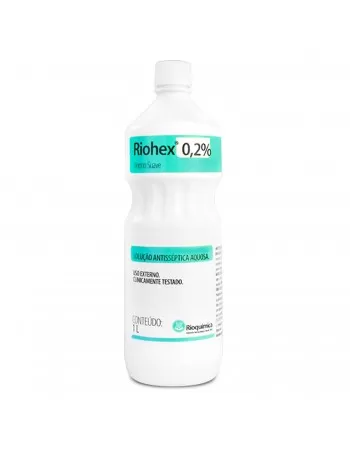 Gliconato de Clorexidina 0,2% Riohex Aquoso Antisséptico 1 Litro Rioquímica