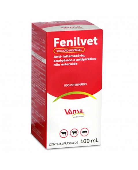 Fenilvet Anti-Inflamatório Analgésico e Antipirético Injetável 100ml Vansil