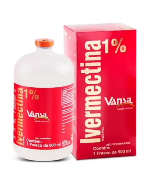 Ivermectina 1% Antiparasitário Injetável 500ml Vansil