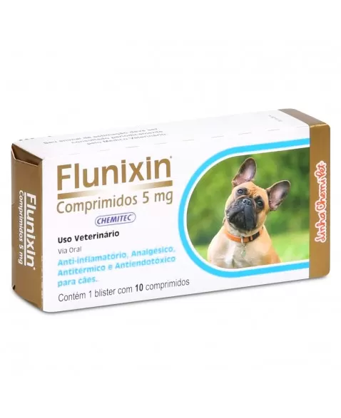 Flunixin Anti-Inflamatório 5mg Cães 10 Comprimidos Chemitec | VETSHOP