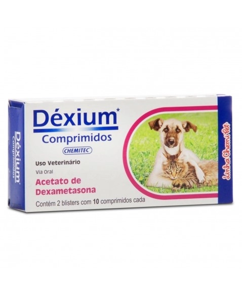 Dexium Anti-inflamatório para Cães e Gatos com 10 Comprimidos