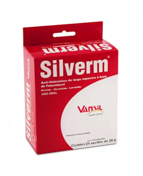 Silverm Vermífugo 25 Sachês 20g Vansil