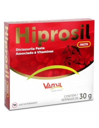 Hiprosil Diclazuril Pasta para Equinos 7 Seringas de 30g Vansil