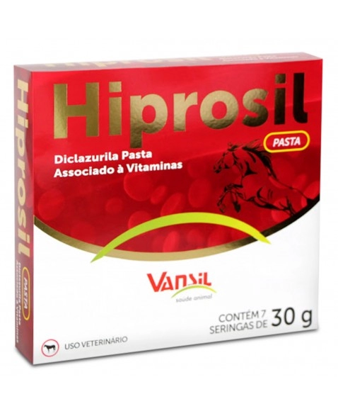 Hiprosil Diclazuril Pasta para Equinos 7 Seringas de 30g Vansil