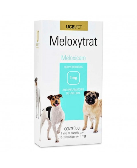 Anti-Inflamatório Meloxytrat Cães e Gatos 10 Comprimidos UCB