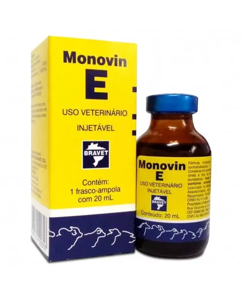 Monovin E 20ml Vitamina E Injetável Bravet