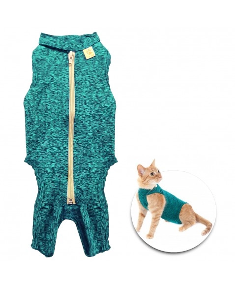 Roupa Pós Cirúrgica para Gato n°0 1,6-2,1Kg Verde Pet Med