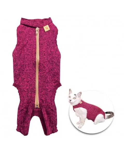 Roupa Pós Cirúrgica para Gato n°1 2,2-2,9Kg Rosa Pet Med