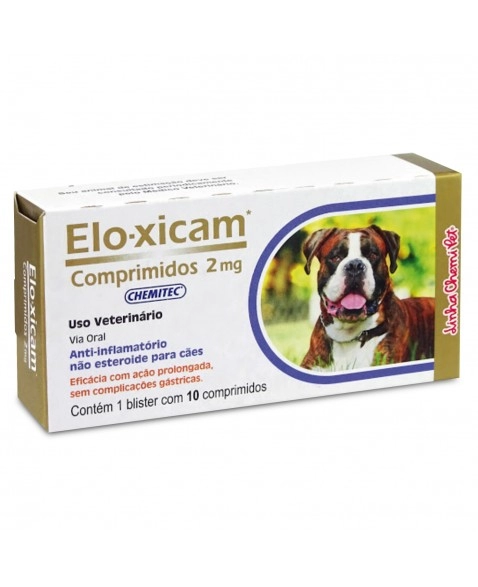 Elo-Xicam Anti-Inflamatório Para Cães 2.0mg Com 10 Comp Chemitec