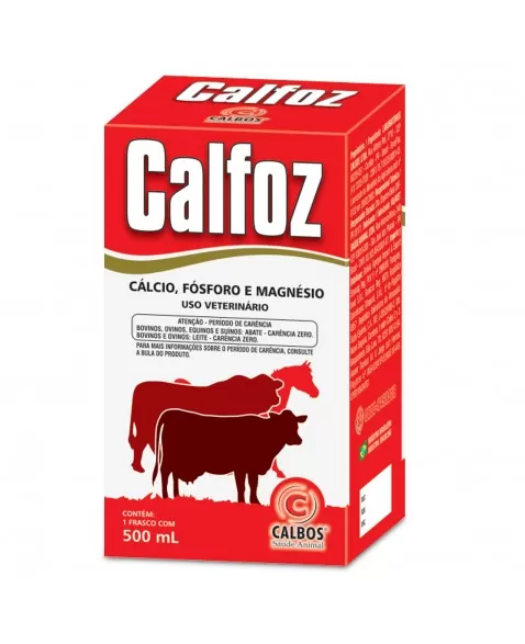 Calfoz 500ml Cálcio Fósforo e Magnésio Injetável com Equipo Calbos