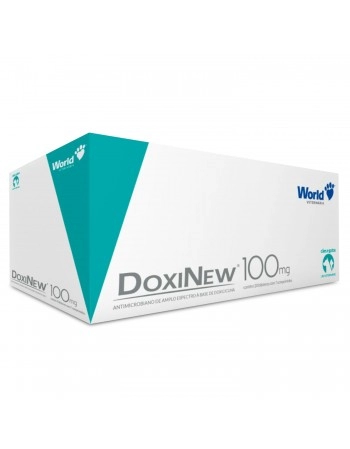 Doxinew 100mg Antibiótico Antimicrobiano Cães e Gatos 140 Comprimidos World