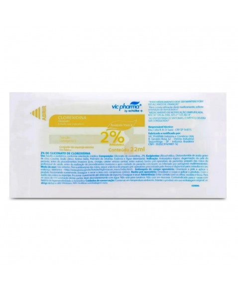 Escova de Assepsia Clorexidina 2% Antisséptico 22ml Vic Pharma