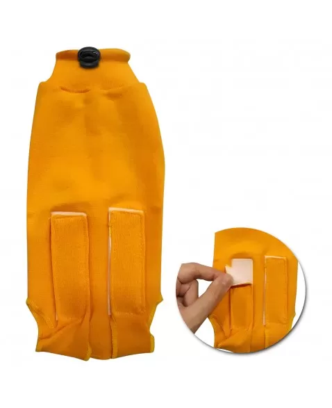 Roupa Pós Cirúrgica para Cachorro n°1 24cm Amarelo MR Art Animal