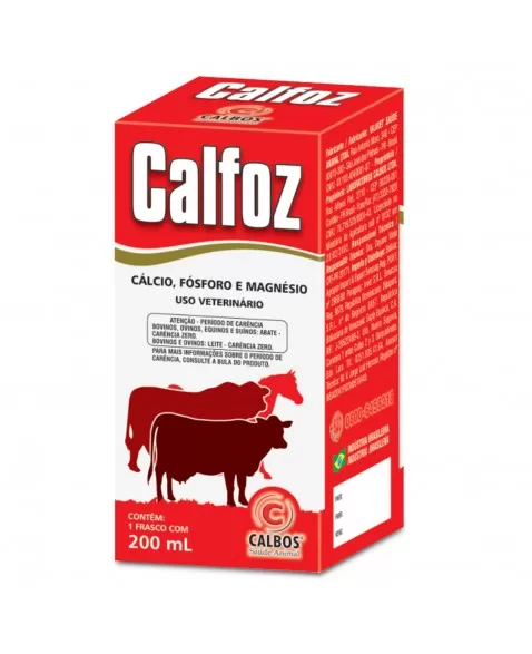 Calfoz 200ml Cálcio Fósforo e Magnésio Injetável Calbos