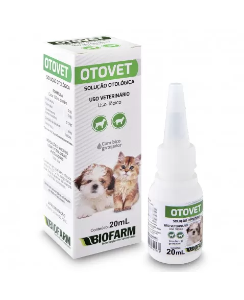 Otovet Solução Otológica Cães e Gatos 20ml Biofarm