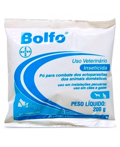 Bolfo Pó Inseticida 200g Anti Pulgas Moscas e Piolhos Bayer Elanco