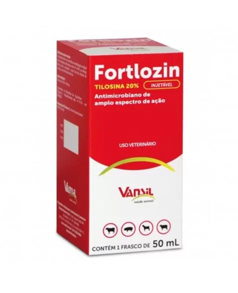 Fortlozin Tilosina 20% Antimicrobiano Injetável 50ml Vansil