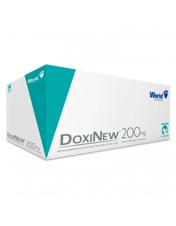 Doxinew 200mg Antibiótico Antimicrobiano Cães e Gatos 140 Comprimidos World