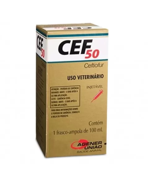 CEF 50 Ceftiofur Injetável Antimicrobiano 100ml Agener