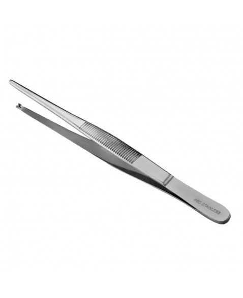 Pinça Dissecção Dente De Rato Reta 14cm Aço Inox ABC