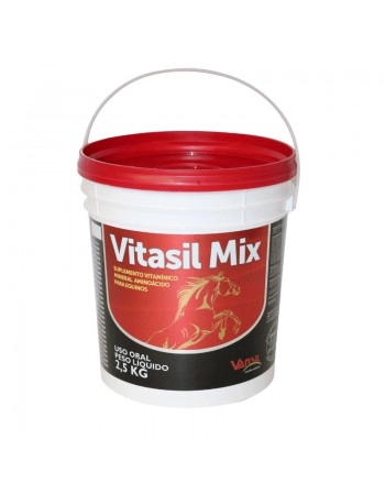 Validade 27/09/2024 Vitasil Mix Suplemento Vitamínico para Equinos 2,5kg Vansil