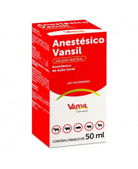 Anestésico Injetável 50ml Cloridrato De Lidocaína Vansil