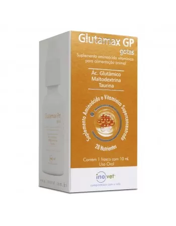 Glutamax GP Suplemento Vitamínico para Animais 10ml Inovet