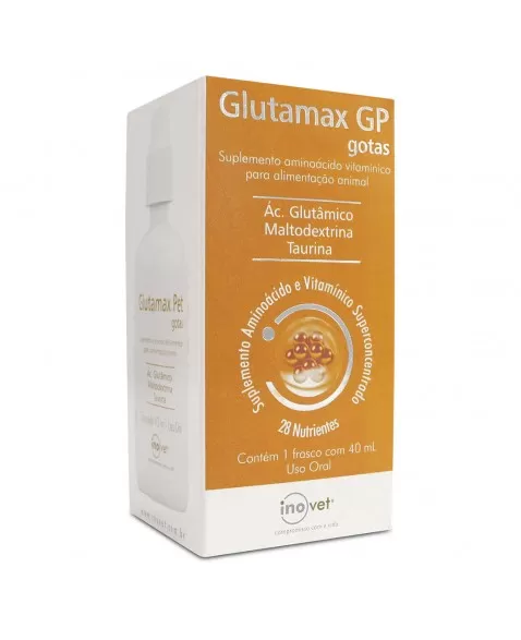 Glutamax GP Suplemento Vitamínico para Animais 40ml Inovet