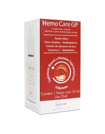 HemoCare GP Suplemento Vitamínico para Cães e Gatos 15ml Inovet