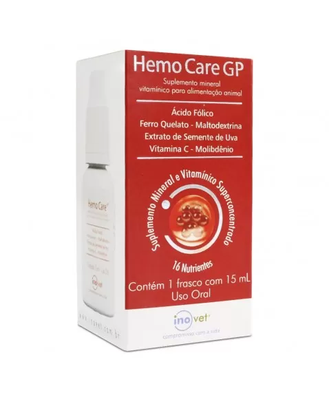 HemoCare GP Suplemento Vitamínico para Cães e Gatos 15ml Inovet