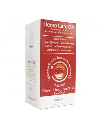 HemoCare GP Suplemento Vitamínico para Cães e Gatos 30ml Inovet