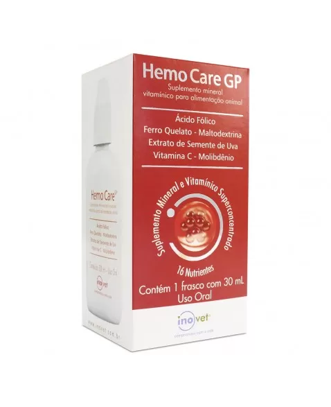 HemoCare GP Suplemento Vitamínico para Cães e Gatos 30ml Inovet