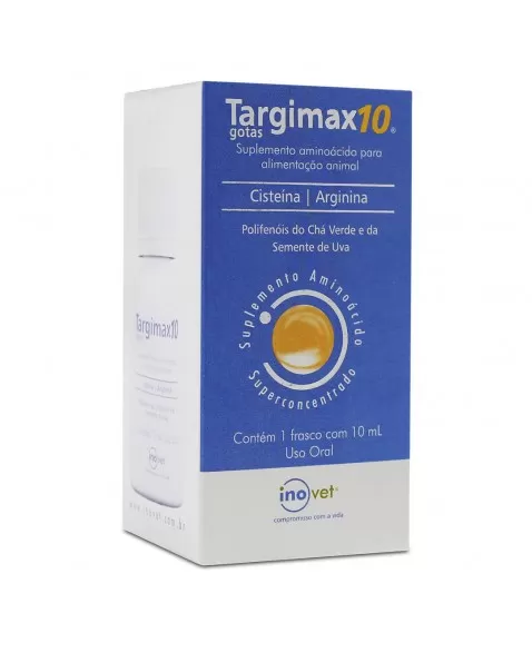 Targimax 10 Suplemento Aminoácido para Alimentação Animal 10ml Inovet