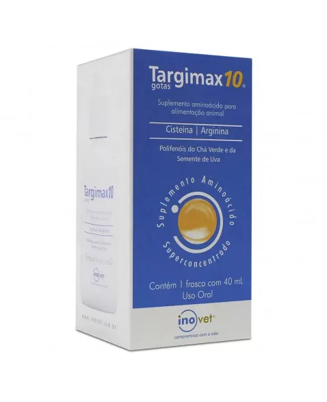 Targimax 10 Suplemento Aminoácido para Alimentação Animal 40ml Inovet