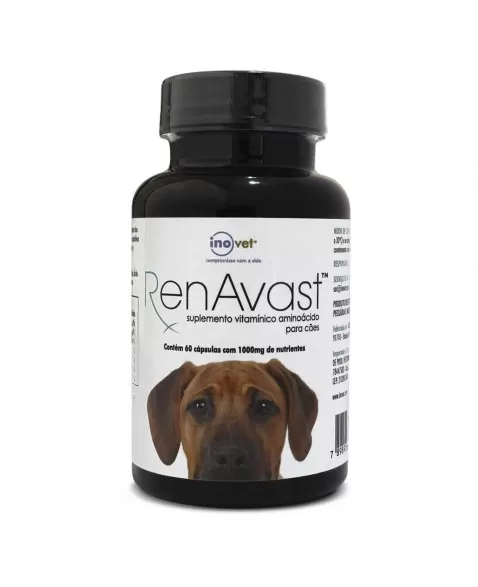 RenaVast Suplemento Vitamínico para Cães 1000mg com 60 Capsulas Inovet