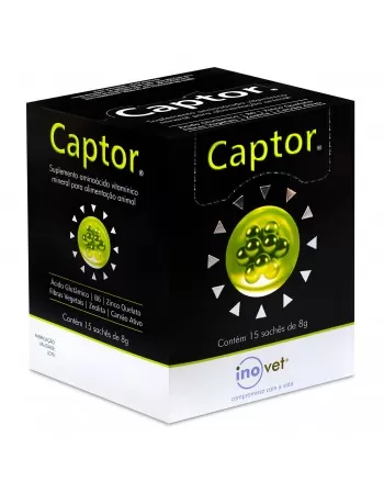 Captor Suplemento Vitamínico para Animal com 15 Sachês de 8g Inovet