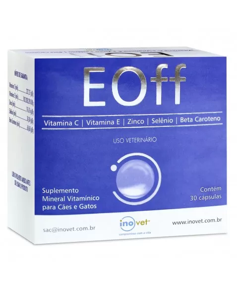 Eoff Suplemento Vitamínico para Cães e Gatos 30 Cápsulas Inovet