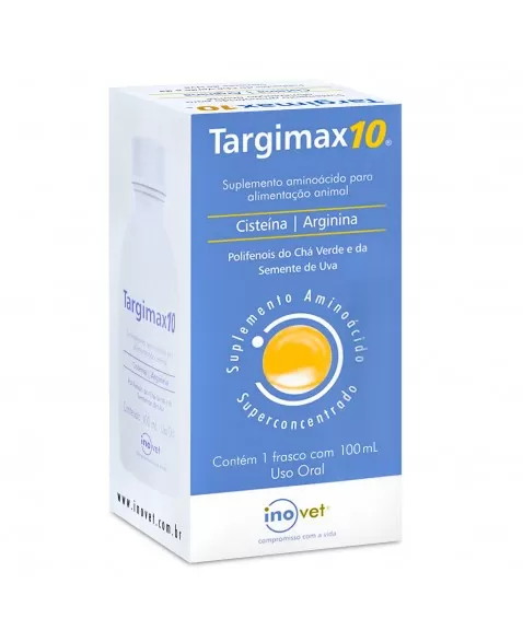 Targimax 10 Suplemento Aminoácido Para Alimentação Animal 100ml Inovet