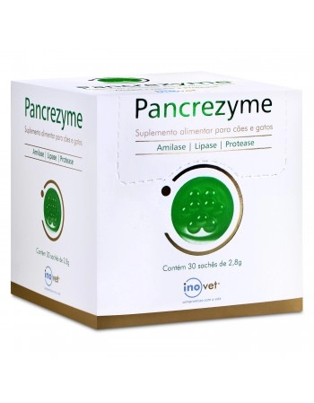 Pancrezyme Suplemento Alimentar Para Cães E Gatos 30 Sachês Inovet