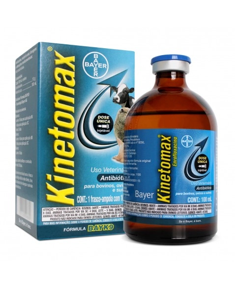 Kinetomax Injetável 100ml Antibiótico Dose Única Bayer Elanco