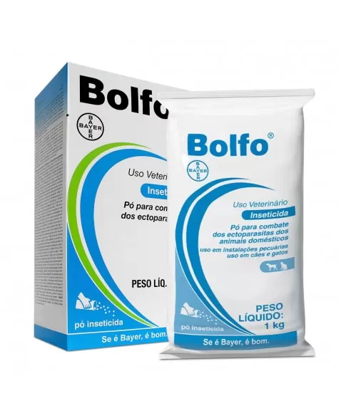 Bolfo Pó Inseticida 1Kg Anti Pulgas Moscas e Piolhos Bayer Elanco