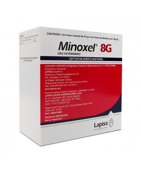 Minoxel 8G Ampola + Diluente com 100ml Elanco