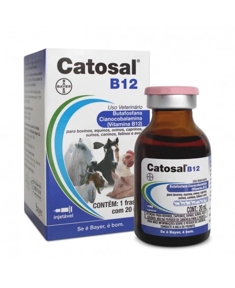 Catosal B12 Injetável 20ml Fósforo Orgânico Suplemento Vitamínico Elanco